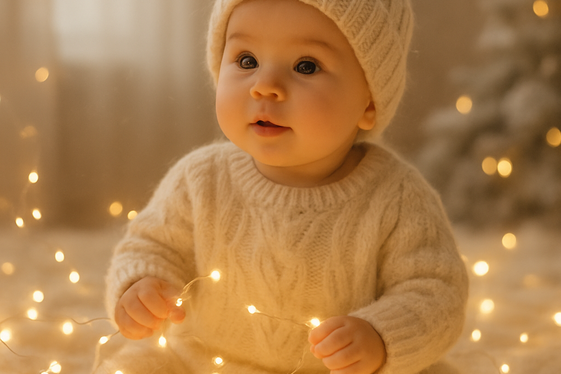 Winter Wonderland with Fairy Lights Setup illustration