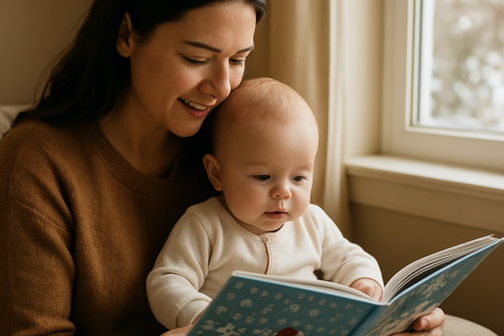 Seasonal Book Reading Candid Poses illustration
