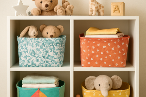 DIY Fabric Bins for Affordable Storage illustration