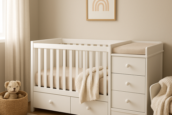 Convertible Cribs with Storage Drawers illustration