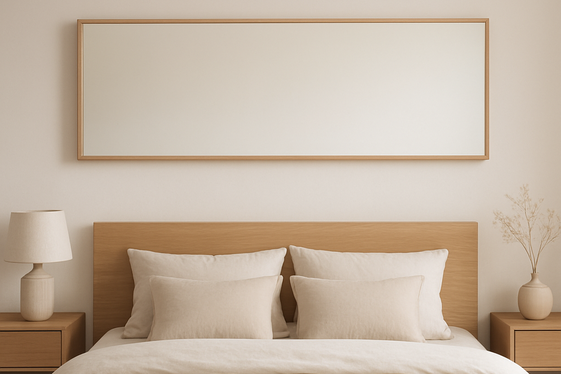 Hang a Mirror Horizontally Above the Bed’s Headboard illustration