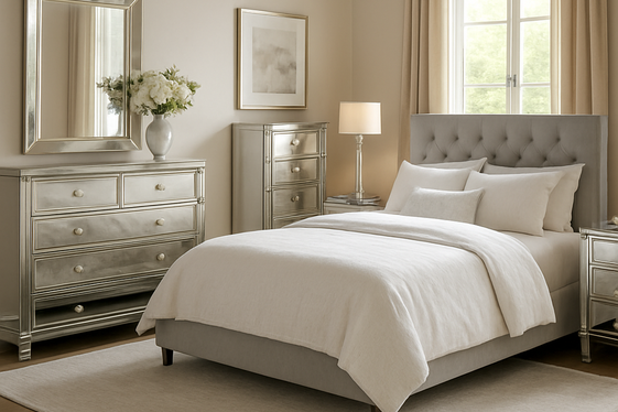 Incorporate Mirrored Furniture for Subtle Reflection illustration