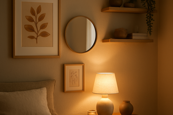 Position a Mirror to Highlight Artwork or Decor illustration