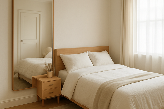 Place Mirrors Strategically to Make Small Bedrooms Feel Bigger illustration