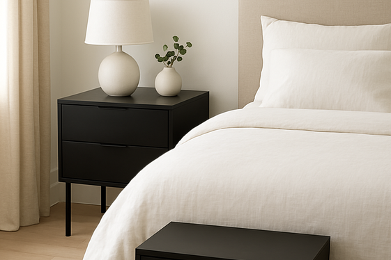 Mixing Black Nightstands for Balanced Bedroom Style illustration