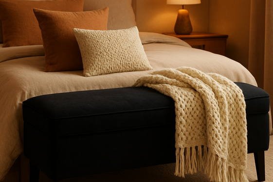 Incorporating Black Benches for Cozy Bedroom Corners illustration