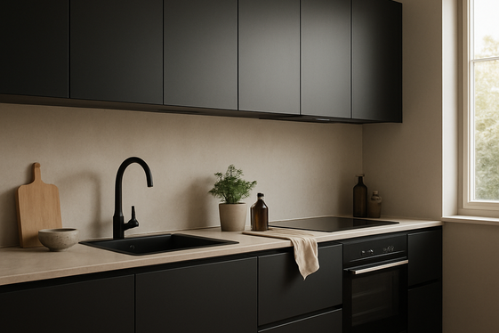 Embrace Matte Black Cabinets for a Sleek Look illustration