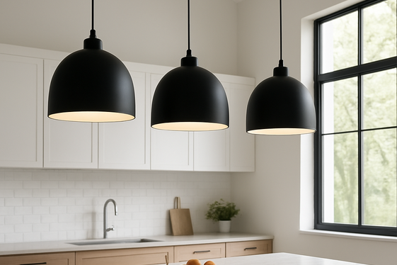 Add Black Pendant Lighting for Drama illustration