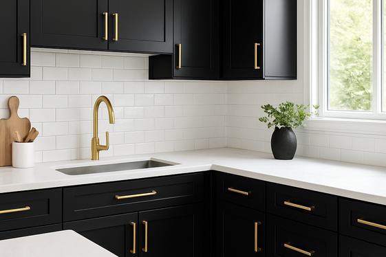 Combine Black with Metallic Accents illustration