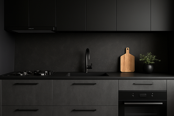 Two-Tone Dark Kitchens: Mixing Shades for Depth illustration