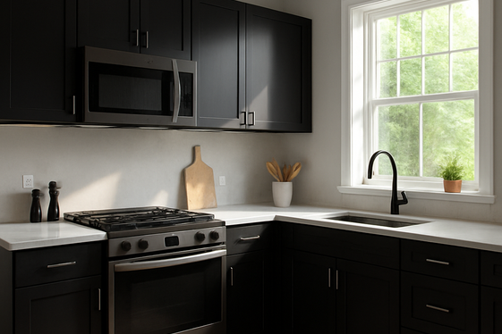 Soft Gray Walls to Balance Dark Cabinetry illustration