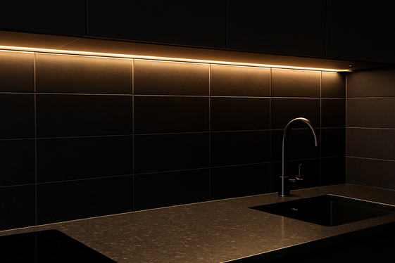 Under-Cabinet Lighting That Enhances Dark Finishes illustration