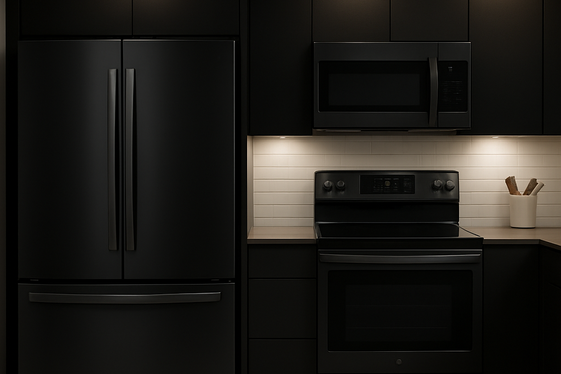 Black Stainless Steel Appliances: Sleek and Modern illustration