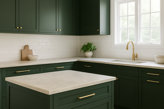Deep Green Cabinets to Add a Natural, Earthy Tone illustration
