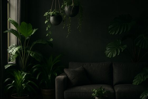 Bringing in Plants to Refresh Dark Living Rooms illustration