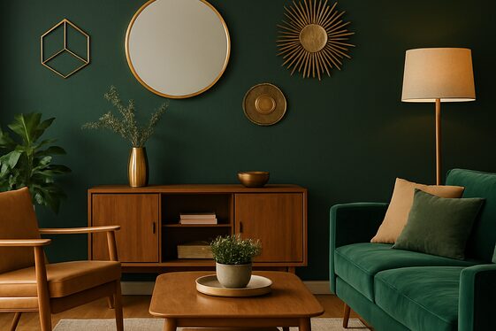 Going Bold with a Dark Green Accent Wall illustration