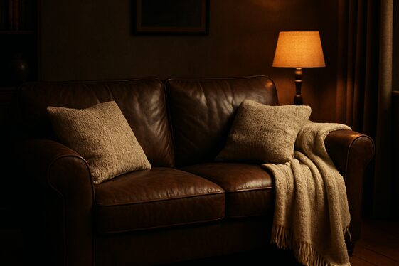 Adding Warmth with Dark Brown Leather Furniture illustration