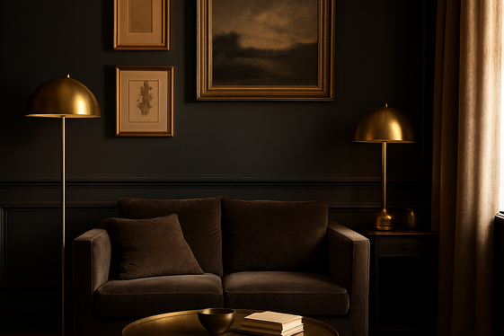 Combining Dark Colors with Brass Accents illustration