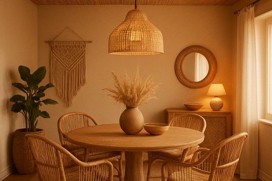 Natural Bamboo or Cane Panels for Boho Flair illustration