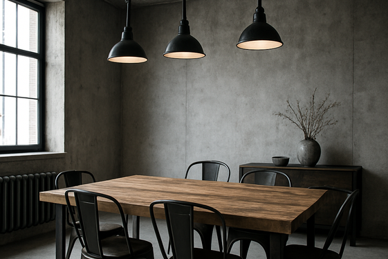 Modern Industrial with Concrete or Plaster Finish illustration