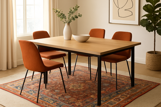 Layering Rugs for a Textured Dining Room illustration