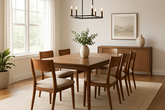 Choosing the Right Rug Size for Your Dining Table illustration