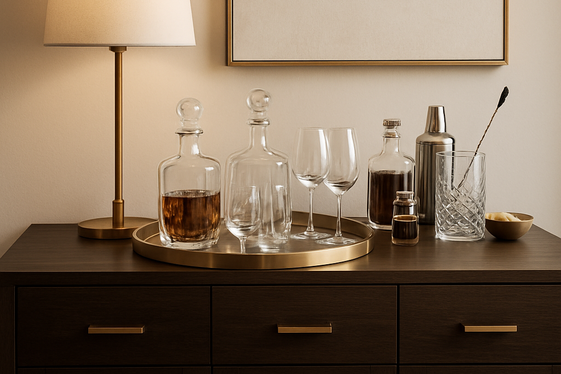 Showcasing a Chic Bar Setup on Your Sideboard illustration