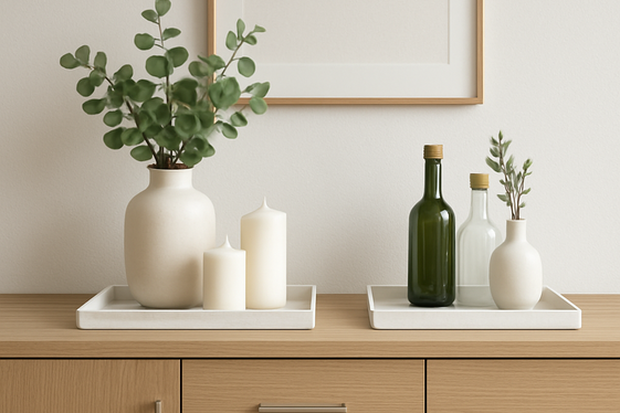 Using Decorative Trays to Organize and Beautify illustration