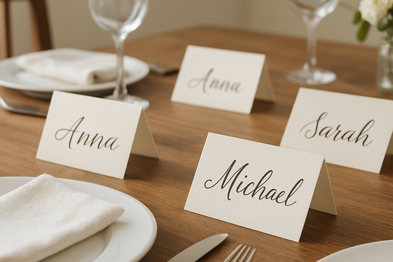 Personalize with Customized Name Cards and Tags illustration