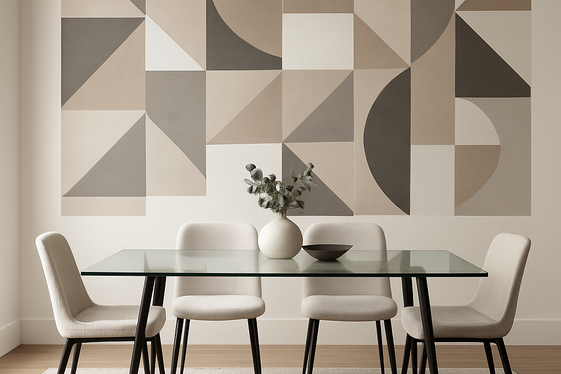 Use Geometric Wall Decals or Sticker Art illustration