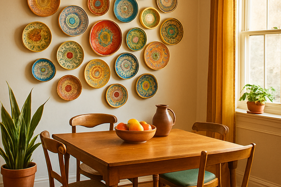 Display Vintage Plates or Ceramics illustration