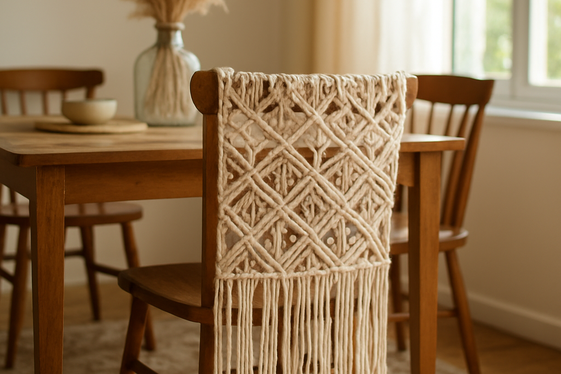DIY Macramé Chair Covers to Refresh Old Seats illustration