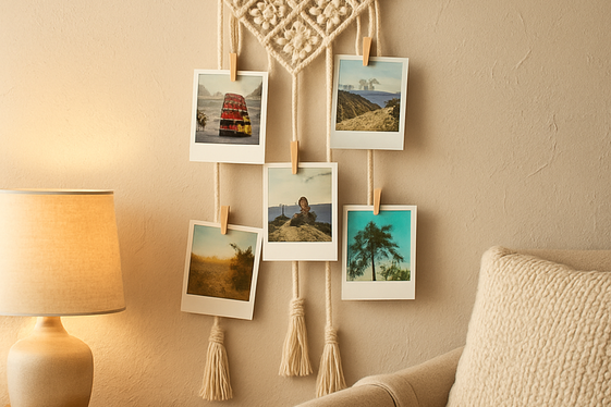 Macramé Photo Display Hangers for Personal Touches illustration