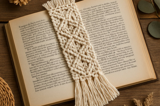 Simple Macramé Bookmark Gifts for Fellow Boho Lovers illustration