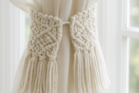 DIY Macramé Curtain Tiebacks for a Subtle Touch illustration