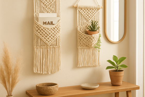 Macramé Wall Pockets for Organizing with Style illustration