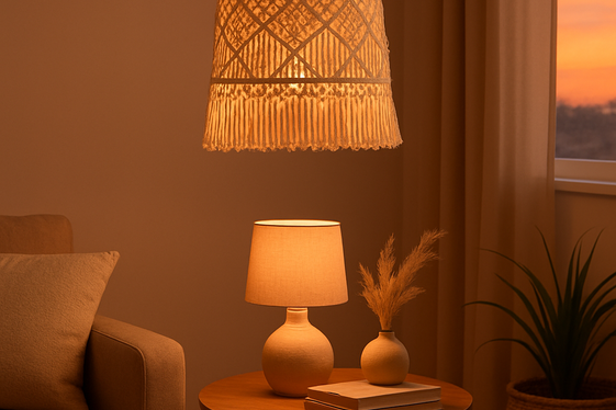Modern Macramé Lampshades for Warm Glow illustration