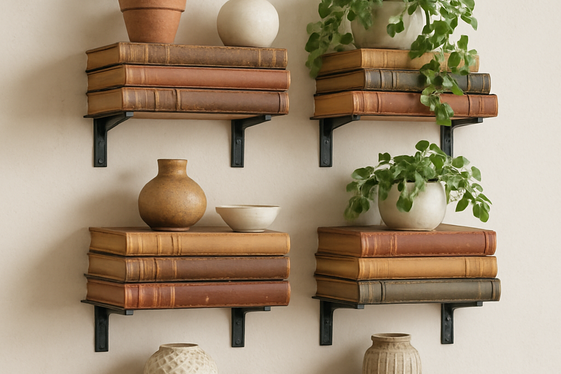Transform Old Books into Stylish Shelving illustration