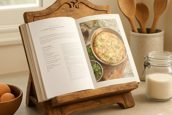 Decorative Cookbook Holders illustration