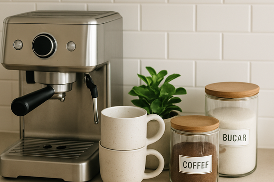 Chic Coffee Station Setup illustration