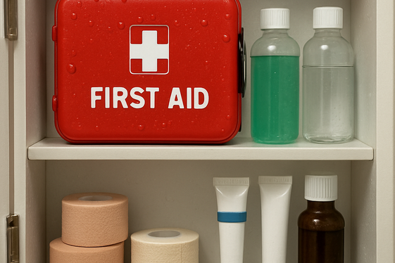 Store First Aid Supplies in a Waterproof Box illustration