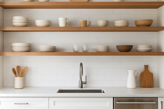 Mixing Open Shelves with Closed Cabinets illustration