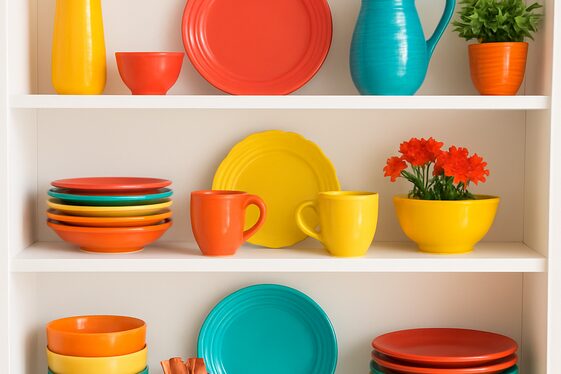 Using Open Shelves to Showcase Colorful Dishes illustration