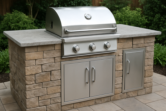 Add a Built-In BBQ Grill Station illustration