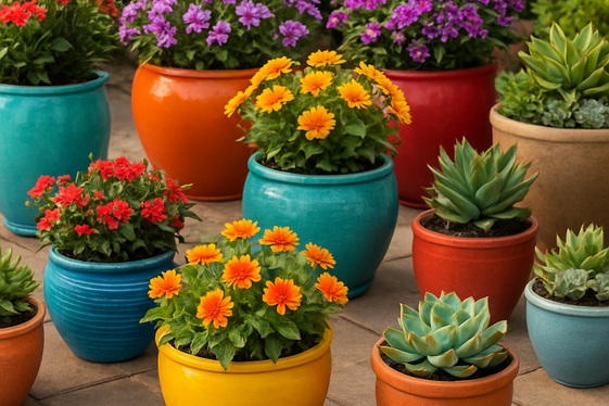 Use Colorful Planters for Vibrancy illustration