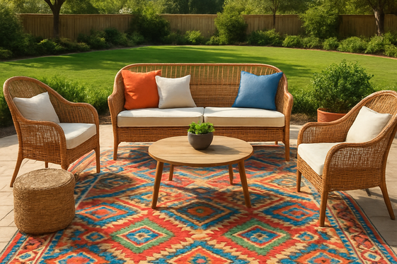Use Outdoor Rugs to Define Zones illustration