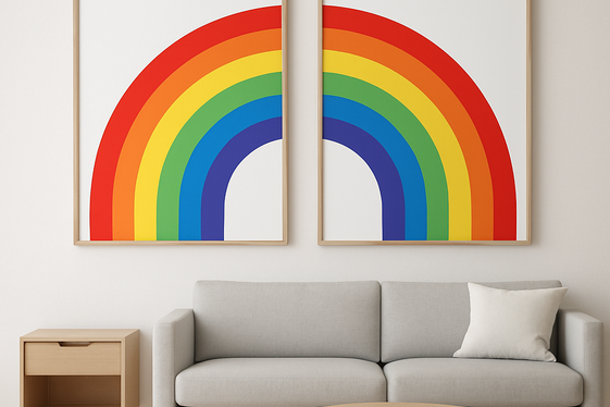 Modern Rainbow Art Prints to Compliment Any Space illustration
