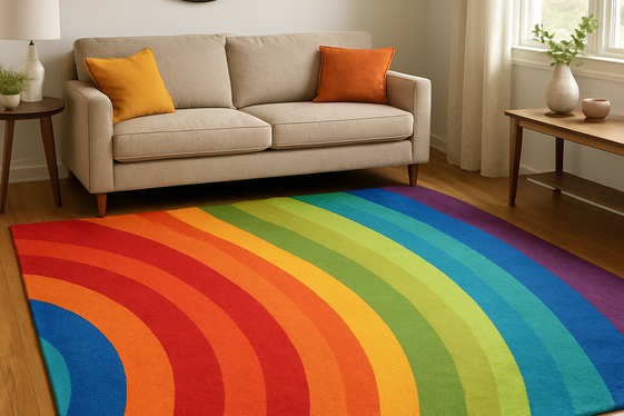 Colorful Rugs as Bold Rainbow Statements illustration