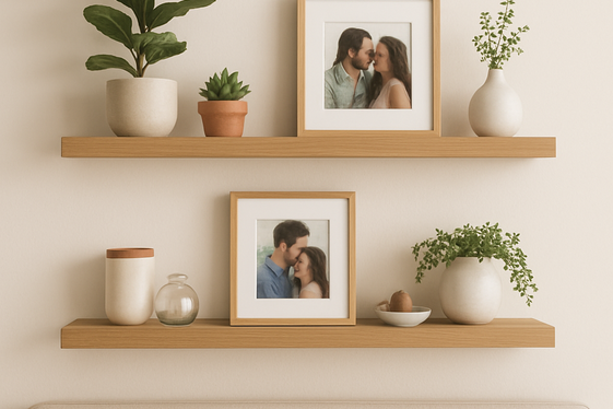 Use Floating Shelves to Display Memories illustration