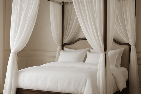 Install a Canopy or Draped Bed Curtains illustration